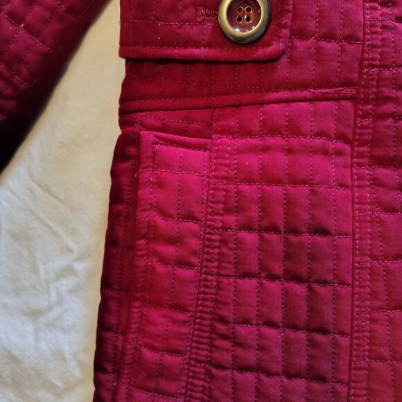 Johnston & Murphy Women's Maroon Quilted Winter Jacket SZ M NWOT - Picture 8 of 9